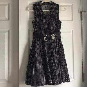Bailey Blue Vintage-Inspired Polka Dot Dress.